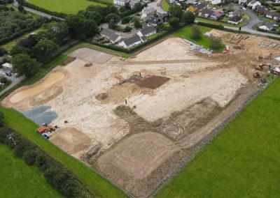 A birds eye view of groundworks at Halwell Juntion