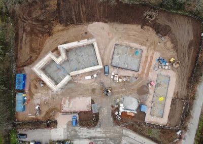 Widdecombe groundworks birds eye view